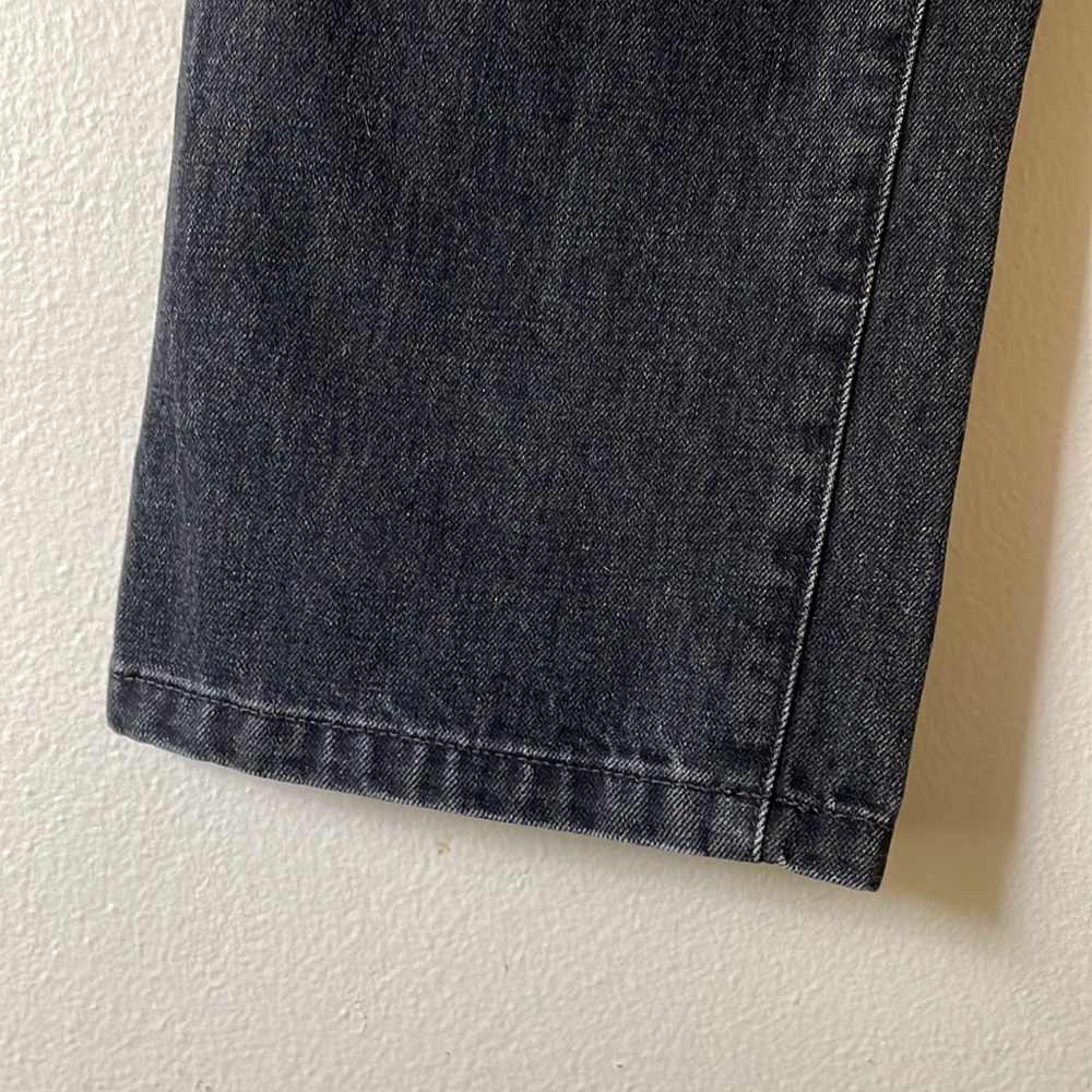 NEED SUPPLY Pen Fit High Rise Relaxed Straight Leg Jeans in Broken Black - Picture 6 of 16